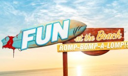 故意坏的人造点唱机音乐的乐趣在海滩上romp - bang -a- lomp !5月24日在伦敦首映