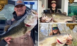 同一天在德克萨斯州捕获了三条重达13磅的鲈鱼“难以置信”