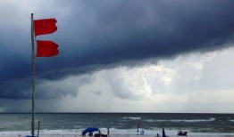 最新的海滩状况：巴拿马城海滩的旗帜在变化;德斯廷水母