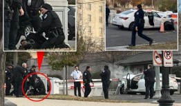 在桑托斯被驱逐辩论之前，一辆汽车撞上了国会大厦的路障