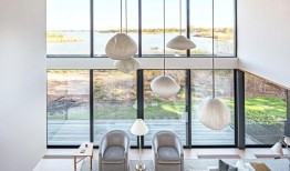 纽约沃特米尔(Water Mill)一所房子后面的麦考克斯湾(Mecox Bay)景观。图片：Ashok Sinha／纽约时报