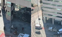 一辆汽车撞向丹佛市中心的大楼，造成一人受伤